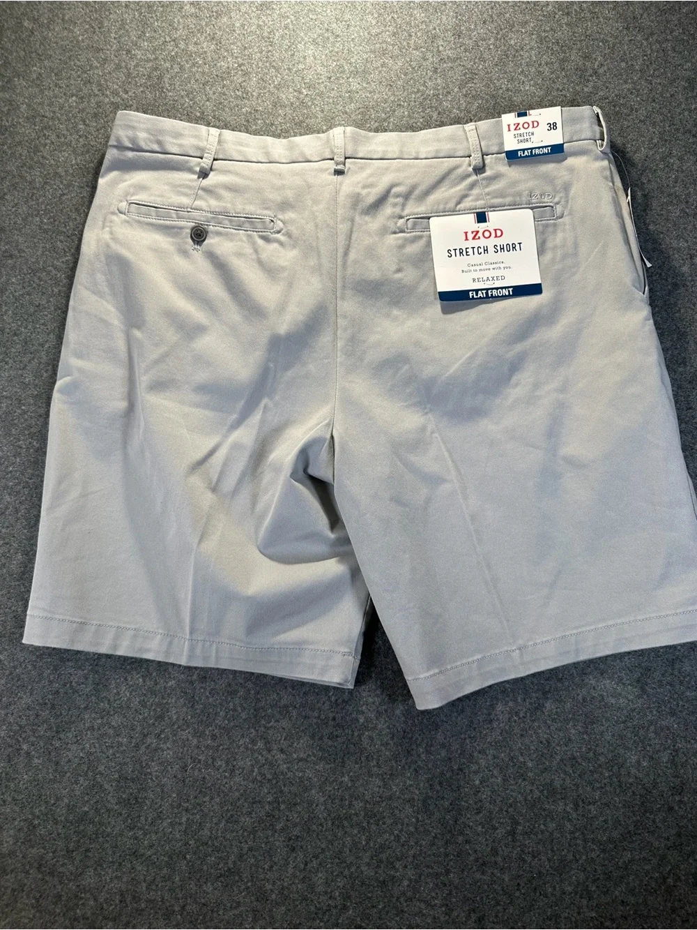 IZOD Men's Casual Chino Shorts - Light Gray